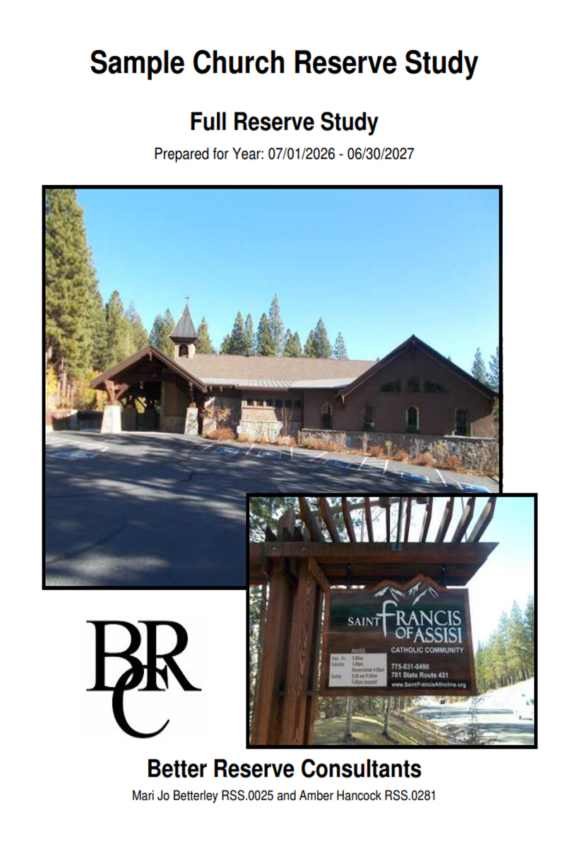 SAMPLE Church copy – BRC -Better Reserve Consultants,LLC